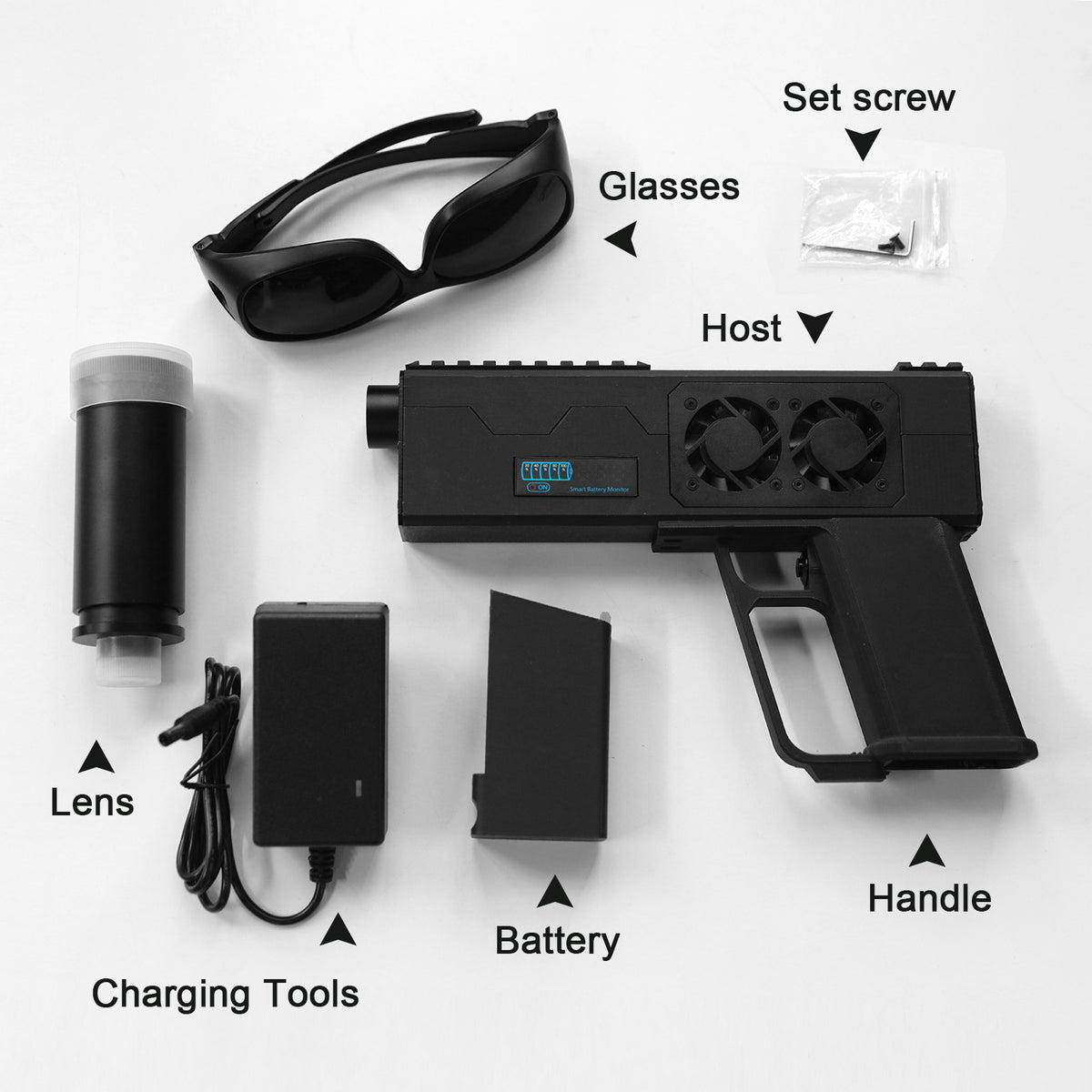 JGX11-130 Custom Handheld DIY Laser Toy (Black Single Battery)