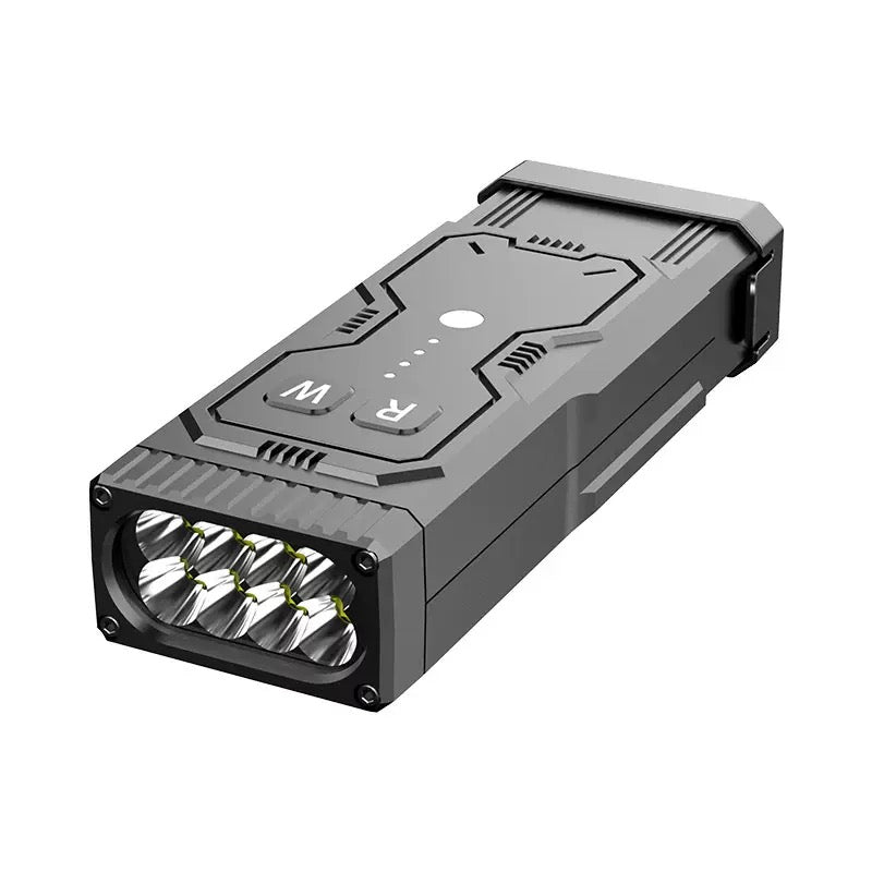 portable outdoor flashlight with high-voltage arc for self-defense